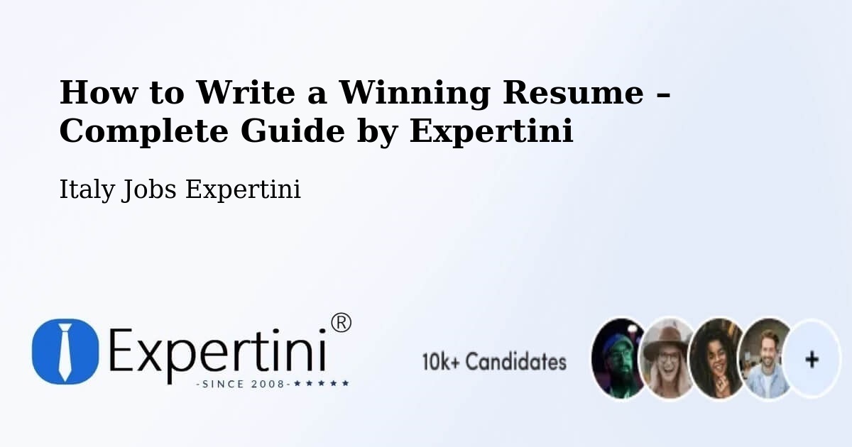 Resume Writing Guide for Job Seekers – Caorle - Caorle, Italy Jobs Expertini